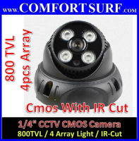 Bossan CCTV 800TVL Dome Camera 1/4' IR Infrared Color 4PC ARRAY Light